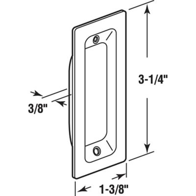 Image showing  Closet Door Pull with 1-3/8 in. Solid Brass, Classic Bronze, 2 pk., N 7343