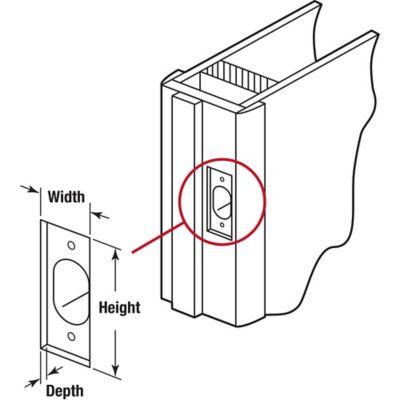 Image showing  Standard T-Strike, 2-1/8 in. Hole Spacing, Stainless Steel, Meets ANSI, E 2299