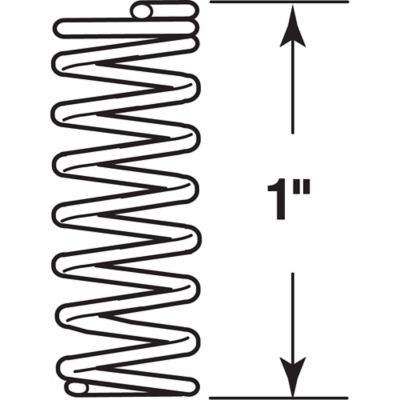 Image showing  Compression Spring, Spring Steel Construction, Nickel-Plated Finish, 0.035 Ga x 1/4 in. x 1 in., 6 pk., SP 9701