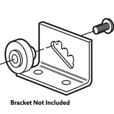 Image showing  Shower Door Roller, 3/4 in. Diameter, Flat Edge Nylon Tire, Steel Ball Bearings, Threaded Hex Head Hub, 4 pk., M 6152