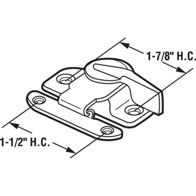 Image showing  Sash Lock, 1-3/4 and 1-1/2 in. Hc, Single/Double Hung Wood Windows, Steel with Diecast Lever, Antique Brass, F 2566