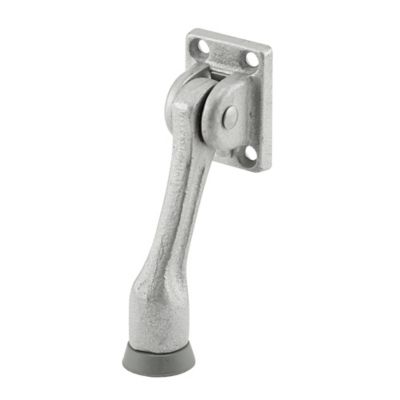 Prime-Line Cast Iron Aluminum Finish Drop Down Door Holder, J 4551