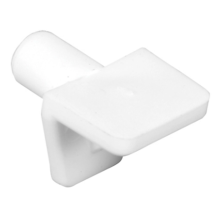 Prime-Line Shelf Support Peg, 5 Mm., White Plastic, 12 pk., U 10142