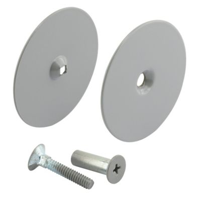 Prime-Line Door Hole Cover Plates, 2-5/8 in. Outside Diameter, Gray Painted, 2 pk., MP9515-2