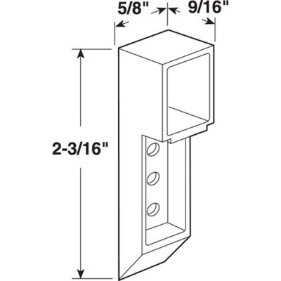 Image showing  2-3/16 in. White Plastic Window Channel Balance Sash Cams, 2 pk., H 3837