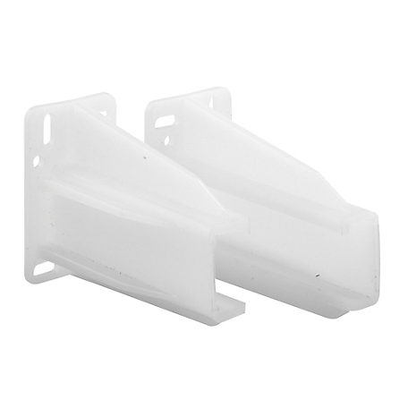 Prime-Line Drawer Track Back Plate, 5/16 in. x 7/8 in., Plastic, White, 1 Set, MP7227
