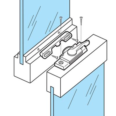 Image showing  Sash Lock, 2-1/16 in. Hc, Right-Hand, Betterbilt 350 Series Vertical Sliding Windows, White, F 2626