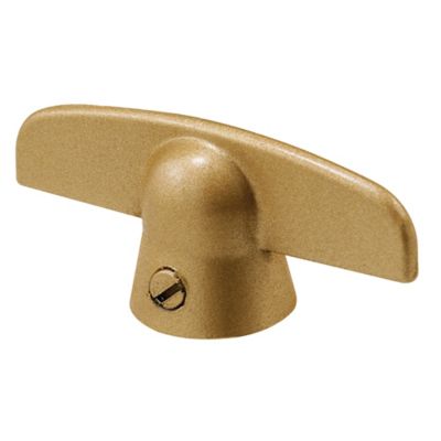 Prime-Line Tee Handle, Roman Gold, 3/8 in. Special, Fits Pella Windows, 2 pk., H 3827