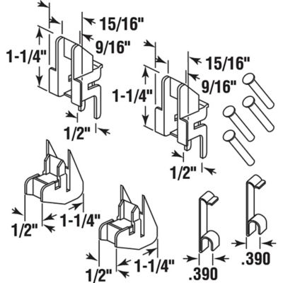 Image showing  Channel Balance Accessories, Nylon and Steel Components, FS 101 Top and FS 152 Bottom, 1 Kit, MP101152