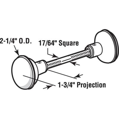 Image showing  Vintage Style Door Knobs with Brass Plated Finish, 2-1/4 in. Outside Diameter 1 Set, E 2280