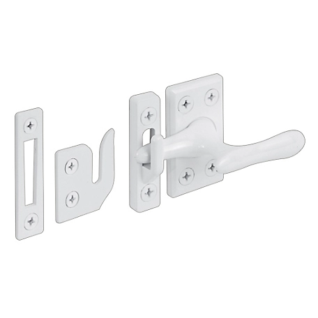 Prime-Line Casement Lock, White, 3 Keepers, Screws Set, H 3836