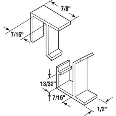 Image showing  Retainer Clips, Fits 3/8in. & 7/16in. Frames, Plastic Construction, Black, Used By H & D Industries, 25 Pairs, MP5563