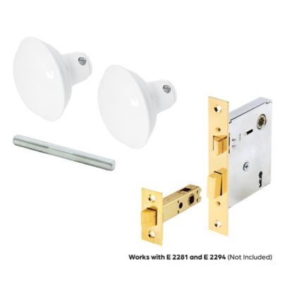 Image showing  White Painted Spindle Knob Set 1 Set, E 2319