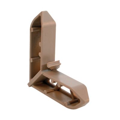 Prime-Line 3/4 in. x 7/16 in., Champagne Plastic, Miter Cut Screen Frame Corners, 20 pk., PL 15759