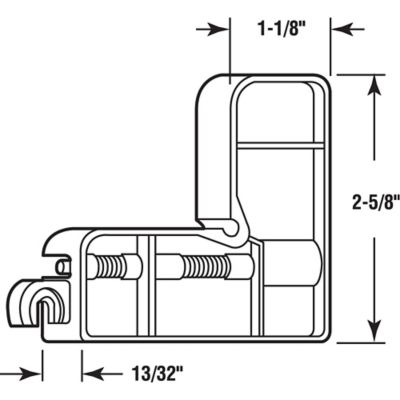 Image showing  Diecast Screen Door Corner, 2 pk., B 712