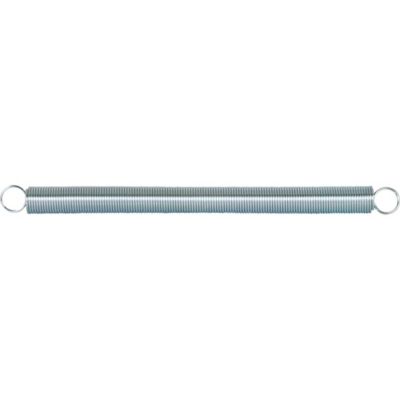 Image showing  0.105 Gauge x 1-1/8 in. x 16 in. Extension Spring, Steel Construction, Nickel, Closed Single Loop, 1-Pack