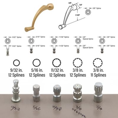Image showing  Diecast Pella Window Crank Handle, 3/8 In. Special Deep Spline Socket, Copperite (Single Pack), H 3956