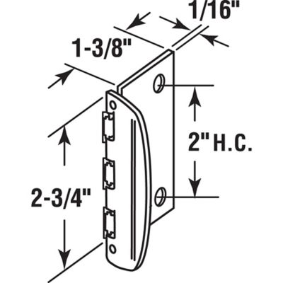 Image showing  Flip Action Door Lock, Reversible Satin Nickel Privacy Lock with Anti-Lock Out Screw, 2-3/4 in., U 10319