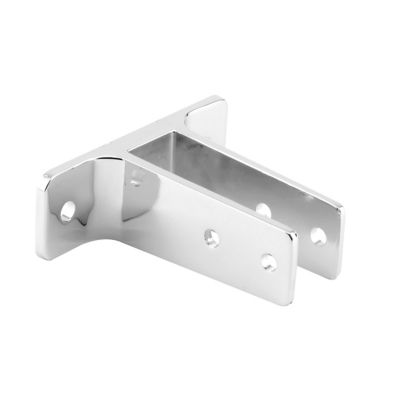 Prime-Line Two Ear Wall Bracket, for 1 in. Panels, Zinc Alloy, Chrome Plated