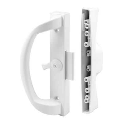 Prime-Line Diecast, White, Patio Door Handle Set with Clamp Upgrade, C 1263