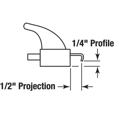 Image showing  Diecast, White, Patio Door Handle Set with Clamp Upgrade, C 1263