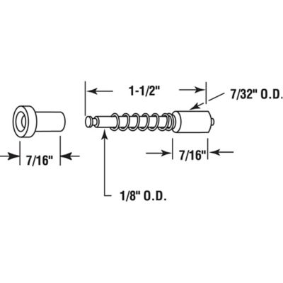 Image showing  Window Screen Plunger Latches with 3/8 To-7/16 in. Frame, Diecast, 25 pk., MP5541