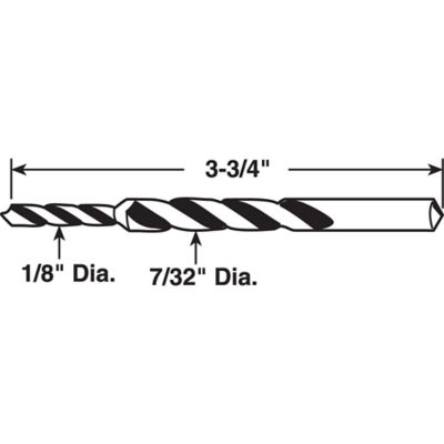 Image showing  Plunger Latch Step Drill, 1/8 in. to 7/32 in., L 5628