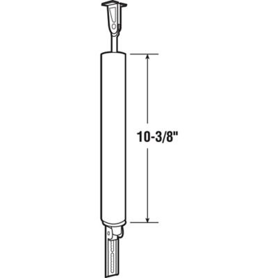 Image showing  Pneumatic Door Closer, 10-1/2 in., Painted Black, Adjustable, Medium Weight, MP5073