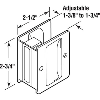 Image showing  Solid Brass, Antique Brass Finish, Pocket Door Combination Pull, N 7080