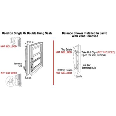 Image showing  219-26 lb. 8 in. Window Block and Tackle Sash Balance, Single Pack