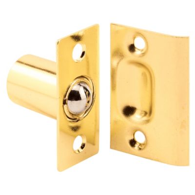 Prime-Line 27/32 in. Brass-Plated Housing and Plates, Steel Ball Catch and Inner Spring for Use with Hinged Doors, U 9132