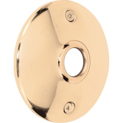 Prime-Line Door Knob Rosettes, 3 in. Outside Diameter, Polished Solid Brass, E 2296