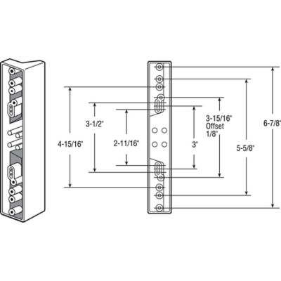 Image showing  Universal Sliding Door Outside Pull, Diecast Construction, Painted Black, Non-Locking, C 1056
