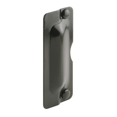 Prime-Line Latch Guard Plate Cover - Protect Against Forced Entry, Easy to Install on Out-Swinging Doors - Bronze, U 9501