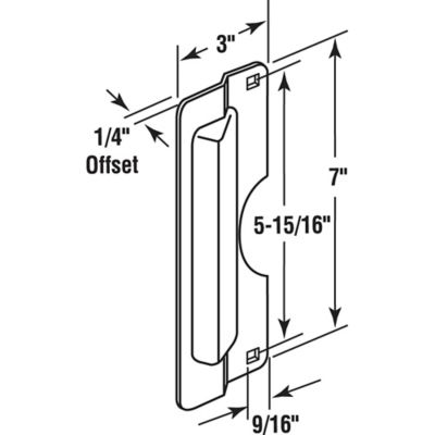 Image showing  Latch Guard Plate Cover - Protect Against Forced Entry, Easy to Install on Out-Swinging Doors - Bronze, U 9501