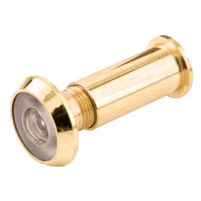 Prime-Line Door Viewer, 1/2 in. x 200-Degree, Solid Brass Housing, Glass Lens Is U.L. Listed, Polished Brass Finish, U 9891