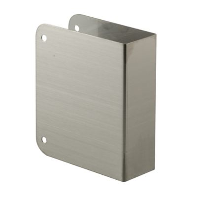 Prime-Line Stainless Steel Lock & Door Reinforcement Plate for 1-3/4in. Thick Doors, Stainless Steel Finish (Single pk.), U 9492