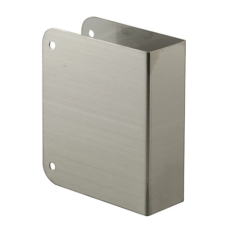 Prime-Line Stainless Steel Lock & Door Reinforcement Plate for 1-3/4in. Thick Doors, Stainless Steel Finish (Single pk.), U 9492