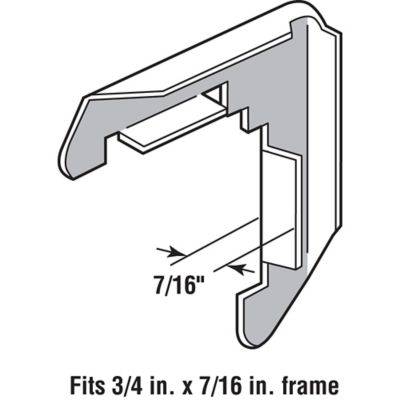 Image showing  Screen Frame Corners, 7/16 in., Stamped Aluminum Construction, Mill Finish, 50 pk., MP5592-50