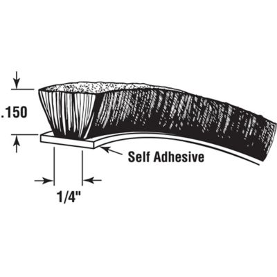 Image showing  1/4 in. x 18 ft., Gray, Weather-Strip, Adhesive Backed, T 8722