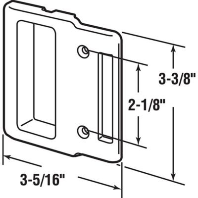 Image showing  Stone Sliding Screen Door Pull, Fits Andersen Doors, A 209