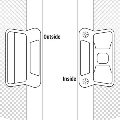 Image showing  Black Plastic, Sliding Screen Door Latch and Pull, Fits Superior, A 168