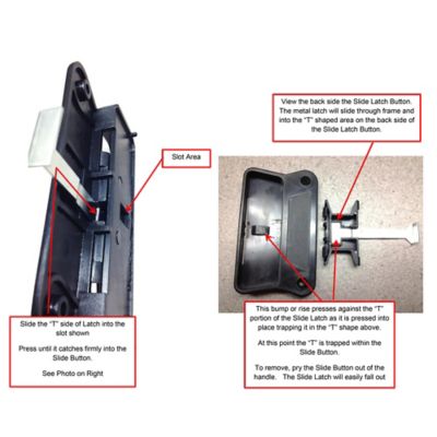 Image showing  Black Plastic, Sliding Screen Door Latch and Pull, Fits Superior, A 168