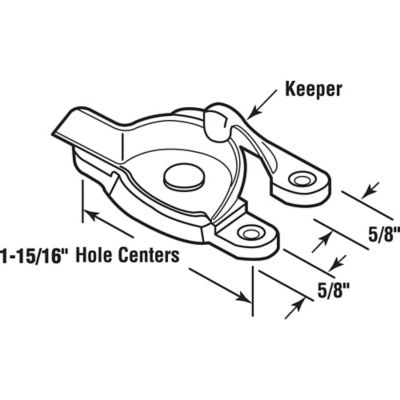Image showing  Window Sash Lock, 1-3/4 in. Hole Center, Zinc Diecast, Bronze, F 2858