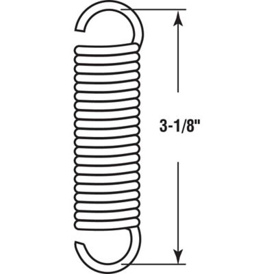 Image showing  Extension Spring, Nickel-Plated Finish, 0.105 Ga x 3/4 in. x 3-1/8 in., Single Loop Open,, 2 pk., SP 9620