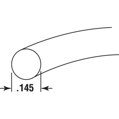 Image showing  0.145 in. x 500 ft. Roll Black Foam Screen Spline, P 8123
