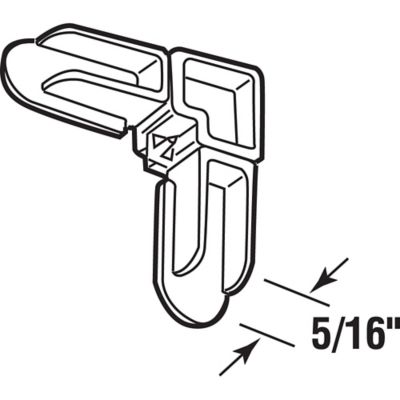 Image showing  Screen Frame Corner, 5/16 in. x 3/4 in., White Plastic, 100 pk., MP7729