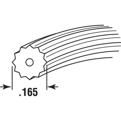 Image showing  0.165 in. x 250 ft. Roll Gray Spline Roll, P 7673
