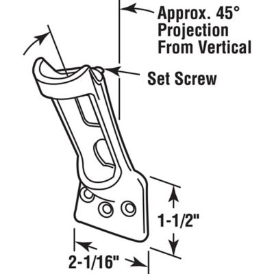 Image showing  3/4 in. White Aluminum Flagpole Bracket, U 10044