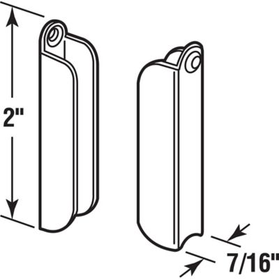 Image showing  Screen Frame Top Hangers, Fits 7/16 in. Screen Frames, Aluminum, Mill Finish, 6 pk., L 5560